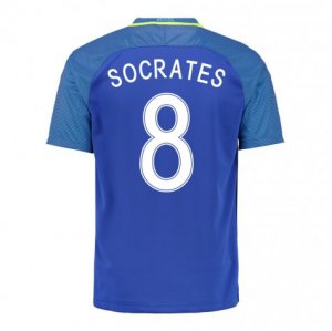 Brazil Away Soccer Jersey 2016 Socrates 8