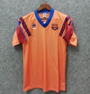 Retro Barcelona Away Orange Soccer Jerseys 1991/92