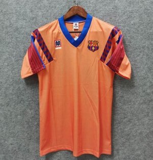 Retro Barcelona Away Orange Soccer Jerseys 1991/92