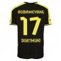 13-14 Borussia Dortmund #17 Aubameyang Away Black Jersey Shirt
