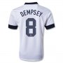 2013 USA #8 DEMPSEY Home White Soccer Jersey Shirt