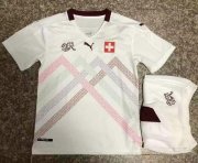 Children Switzerland Away Soccer Suits 2020 EURO Shirt and Shorts