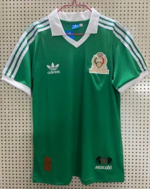 Retro Mexico Home Green Soccer Jerseys 1986