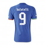 13-14 Italy #9 Balotelli Home Blue Soccer Jersey Shirt