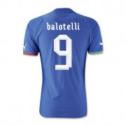 13-14 Italy #9 Balotelli Home Blue Soccer Jersey Shirt