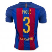 Barcelona Home Soccer Jersey 2016-17 PIQUE 3