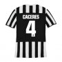 13-14 Juventus #4 Caceres Home Jersey Shirt