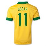 13/14 Brazil #11 OSCAR Yellow Home Jersey Shirt