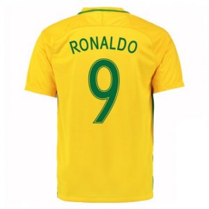 Brazil Home Soccer Jersey 2016/17 Ronaldo 9