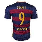 Barcelona Home Soccer Jersey 2015-16 SUAREZ #9