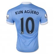 Manchester City Home Soccer Jersey 2015-16 KUN AGUERO #10