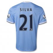 13-14 Manchester City #21 SILVA Home Soccer Shirt