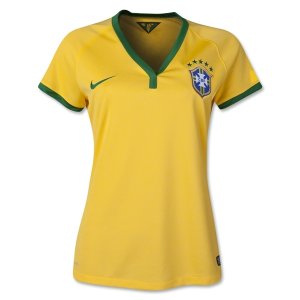 2014 Brazil Home Women\'s Jersey Shirt