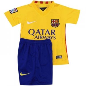 Kids Barcelona Away Soccer Kit 2015-16 (Shirt+Shorts)