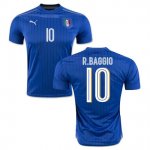 Italy Home Soccer Jersey 2016 10 R.Baggio