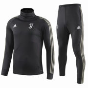 2018-19 Juventus Tracksuits High Collar Black and Pants