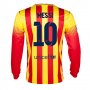 13-14 Barcelona #10 Messi Away Long Sleeve Soccer Jersey Shirt