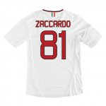 13-14 AC Milan #81 Zaccardo Away White Soccer Shirt