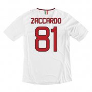 13-14 AC Milan #81 Zaccardo Away White Soccer Shirt