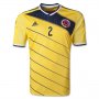 2014 Colombia #2 ESCOBAR Home Yellow Jersey Shirt