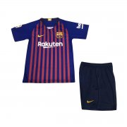 Barcelona Home Soccer Suits 2018/19 Shirt and Shorts Kids