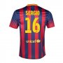13-14 Barcelona #16 Sergio Home Soccer Jersey Shirt