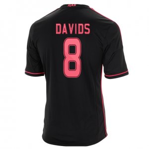 13-14 Ajax #8 Davids Away Black Soccer Jersey Shirt