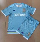 Children Leeds United Third Away Blue Soccer Suits 2019/20 Shirt and Shorts