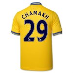 13-14 Arsenal #29 Chamakh Away Yellow Jersey Shirt