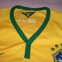 2014 World Cup Brazil Home Long Sleeve Yellow Jersey Shirt