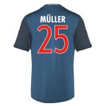 13-14 Bayern Munich #25 Muller Away Black&Blue Jersey Shirt