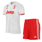Juventus 19/20 Away White Soccer Jerseys Kit(Shirt+Short)