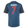 13-14 Bayern Munich #7 Ribery Away Black&Blue Jersey Shirt