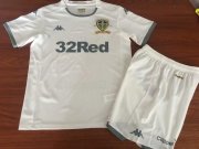 Children Leeds United Home White Soccer Suits 2019/20 Shirt and Shorts