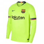 18-19 Barcelona Long Sleeve Away Soccer Jersey Shirt