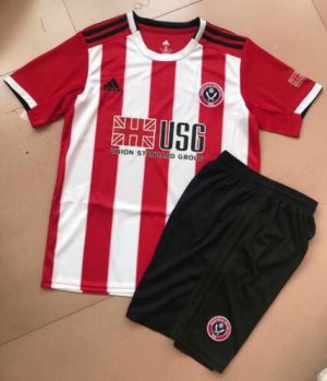 Children Sheffield United Home Soccer Suits 2019/20 Shirt and Shorts