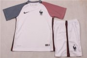 Kids France Away Soccer Jersey 2016 Euro With Shorts