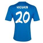 13-14 Real Madrid #20 Higuain Away Blue Soccer Jersey Shirt