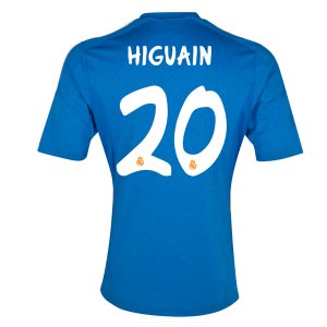 13-14 Real Madrid #20 Higuain Away Blue Soccer Jersey Shirt