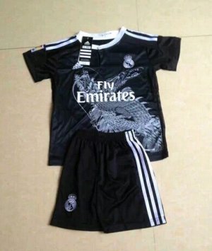 Kids Real Madrid 14 15 Black Dragon Soccer Kit Shorts Shirt Real Madrid Benz7 Best Discount Soccer Jerseys Cheap Kit Store