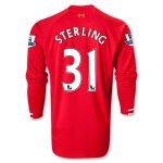 13-14 Liverpool #31 STERLING Home Long Sleeve Jersey Shirt