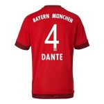 Bayern Munich Home Soccer Jersey 2015-16 DANTE #4