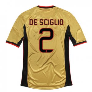 13-14 AC Milan #2 De Sciglio Away Golden Jersey Shirt