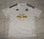 14-15 Swansea City Home White Soccer Jersey