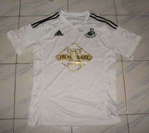 14-15 Swansea City Home White Soccer Jersey