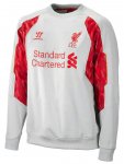 13-14 Liverpool White Long Sleeve Crew Sweatshirt