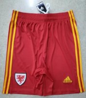 Wales Home Red Soccer Shorts 2020