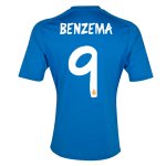 13-14 Real Madrid #9 Benzema Away Blue Soccer Jersey Shirt
