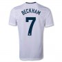 2013 England #7 BECKHAM Home White Jersey Shirt