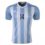Argentina MASCHERANO #14 Home Soccer Jersey 2015/16